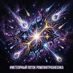 Pochette PowerHitPashechka - Метеорный поток  Жанр: Space Phonk / Digital Romance Настроение: Агрессивный кос
